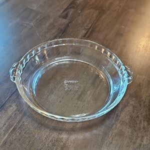 3 for $20 🥮 Vintage Pyrex Clear Glass Pie Plate Dish 9.5 in / 24 cm Fluted Edge
